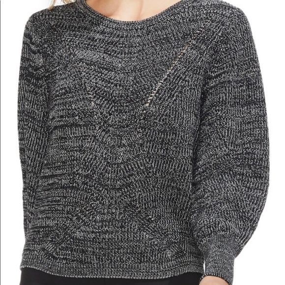 Vince Camuto Womens Laced Back Pullover Sweater Top Black Marle Sz: S NWT - Picture 7 of 7